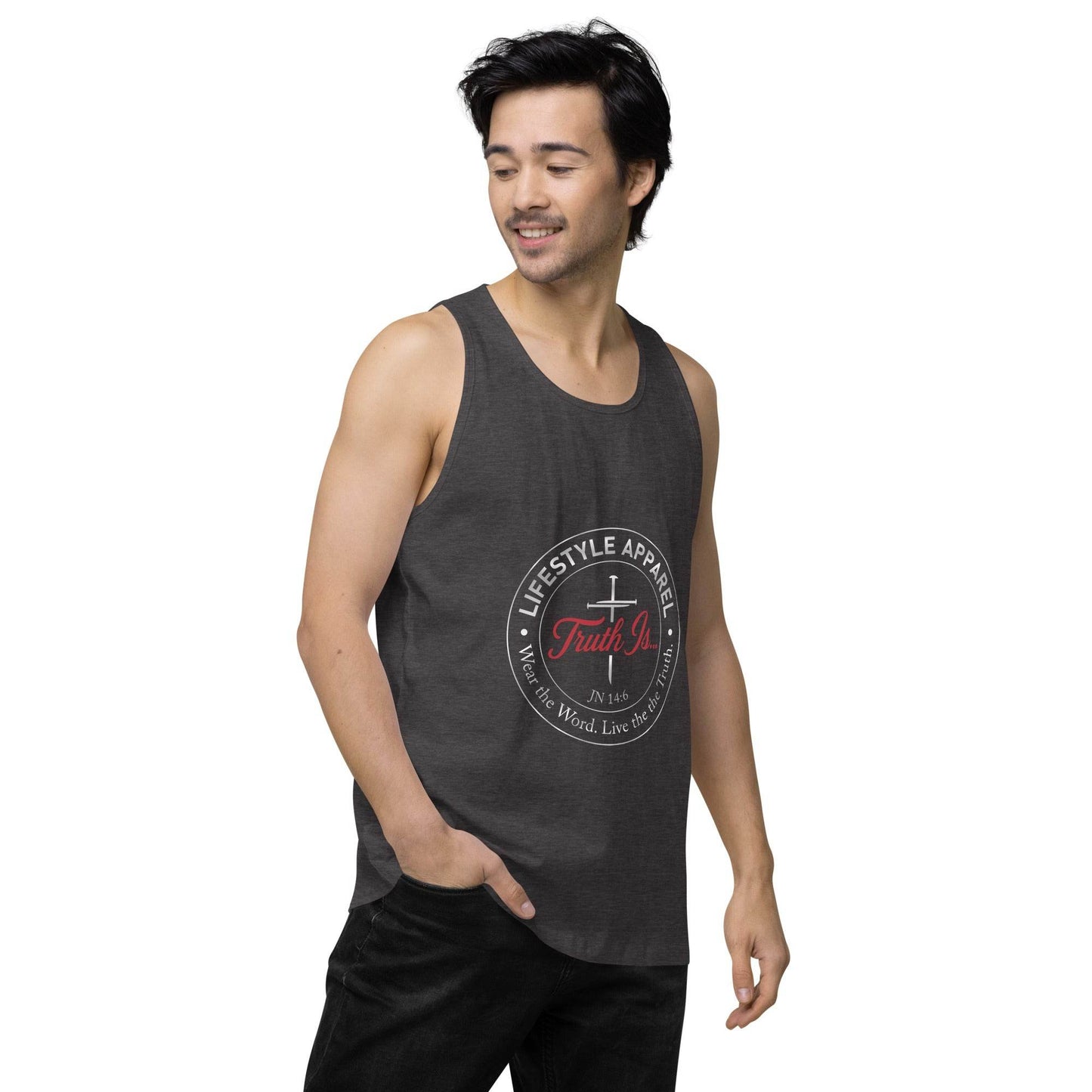 Men’s premium tank top - Truth is life Style