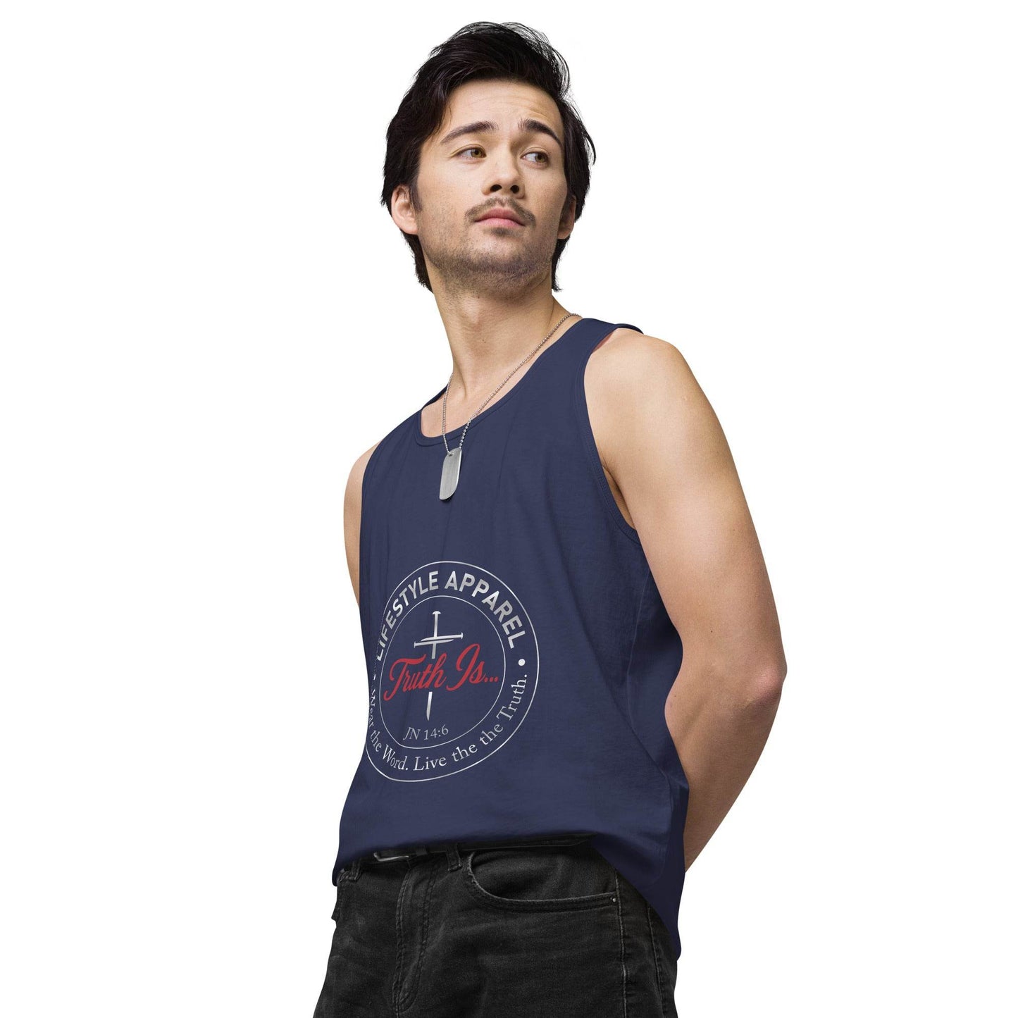 Men’s premium tank top - Truth is life Style