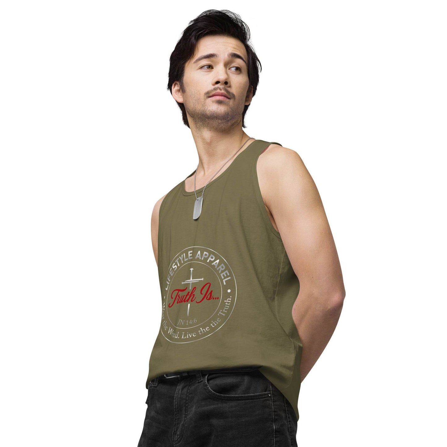 Men’s premium tank top - Truth is life Style