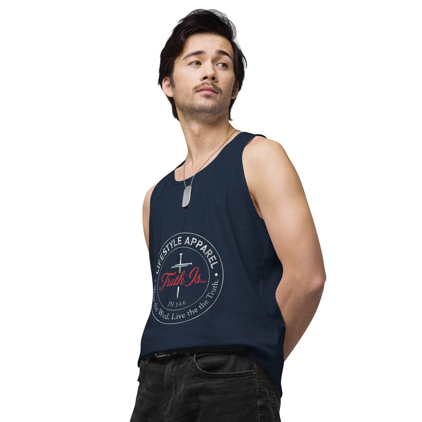 Men’s premium tank top - Truth is life Style