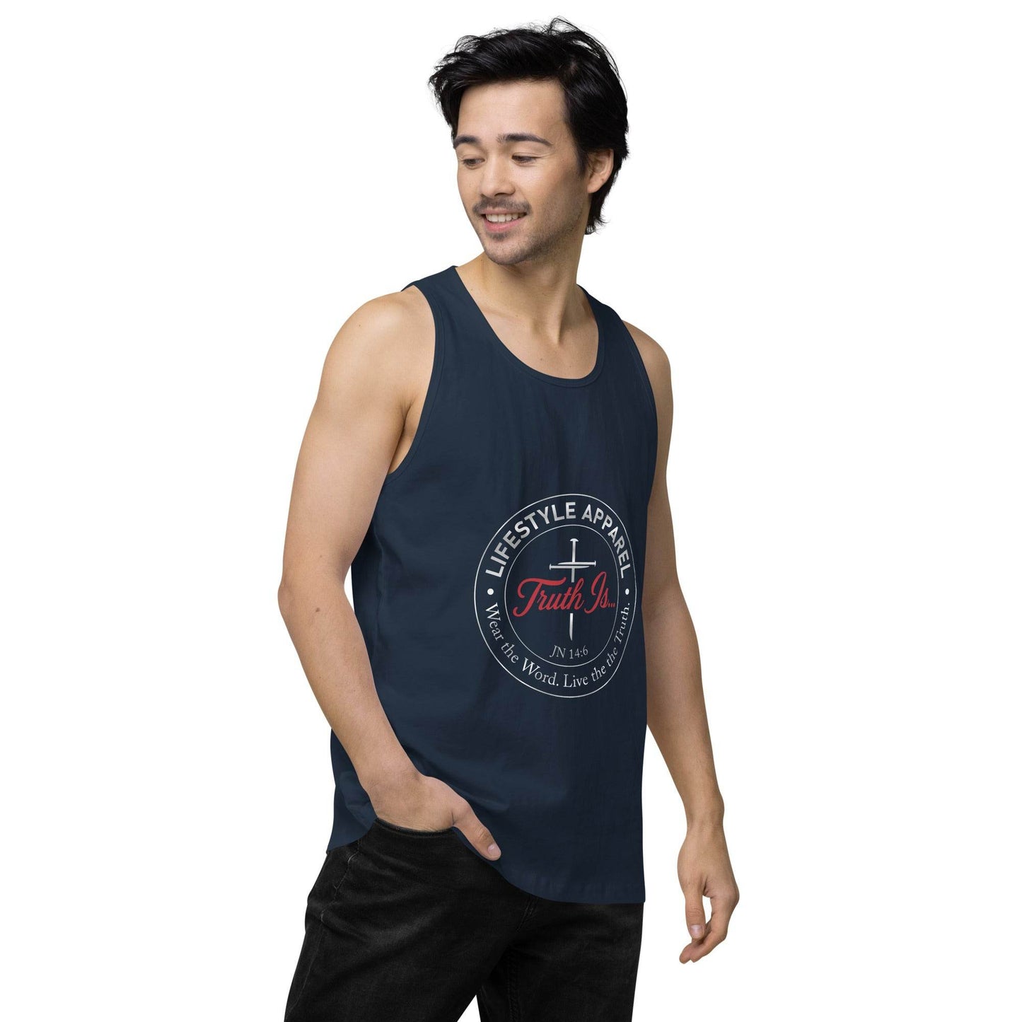 Men’s premium tank top - Truth is life Style