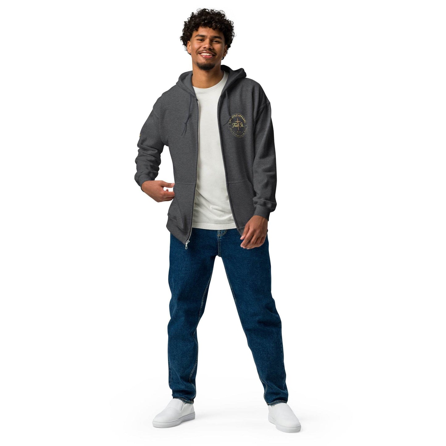 Unisex heavy blend zip hoodie - Truth is life Style