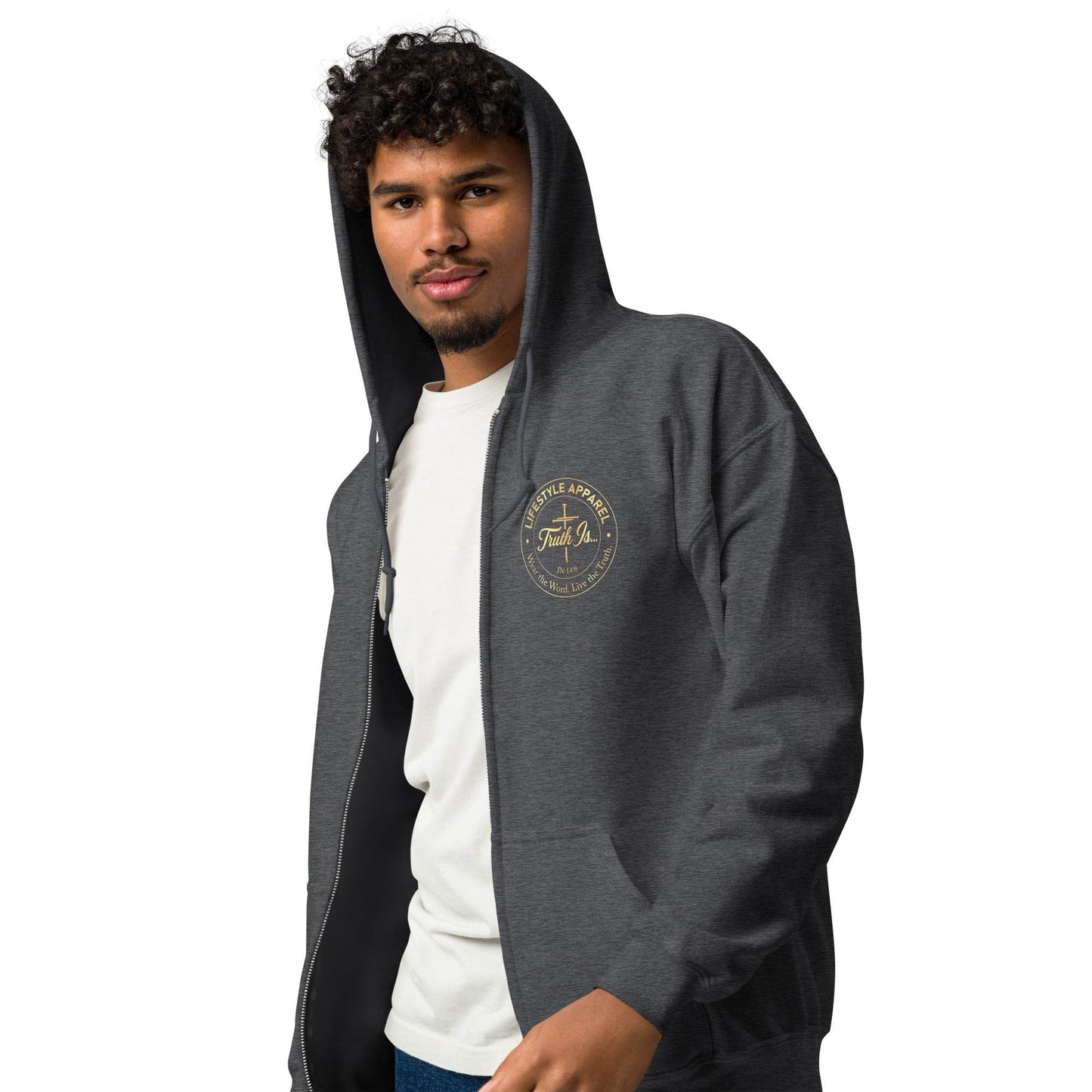 Unisex heavy blend zip hoodie - Truth is life Style