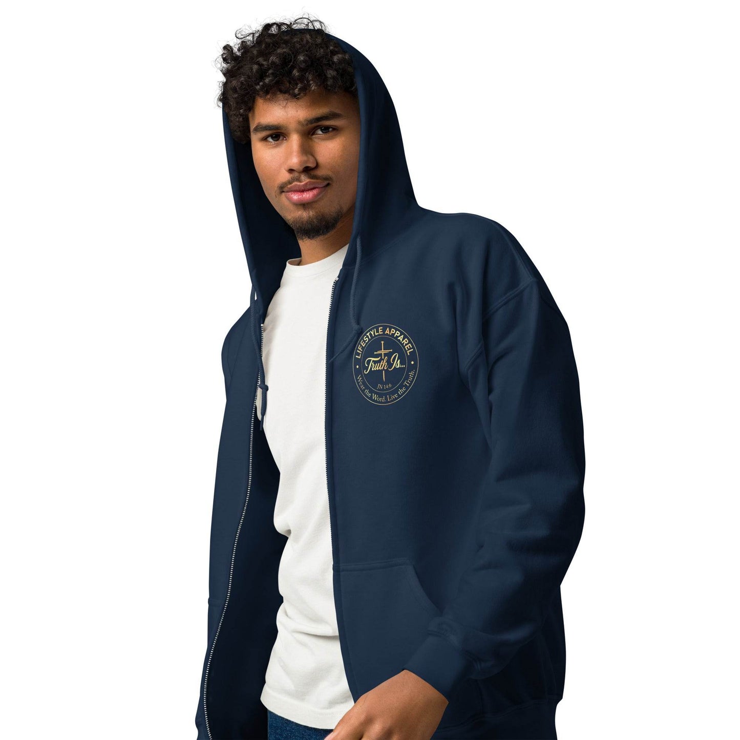 Unisex heavy blend zip hoodie - Truth is life Style