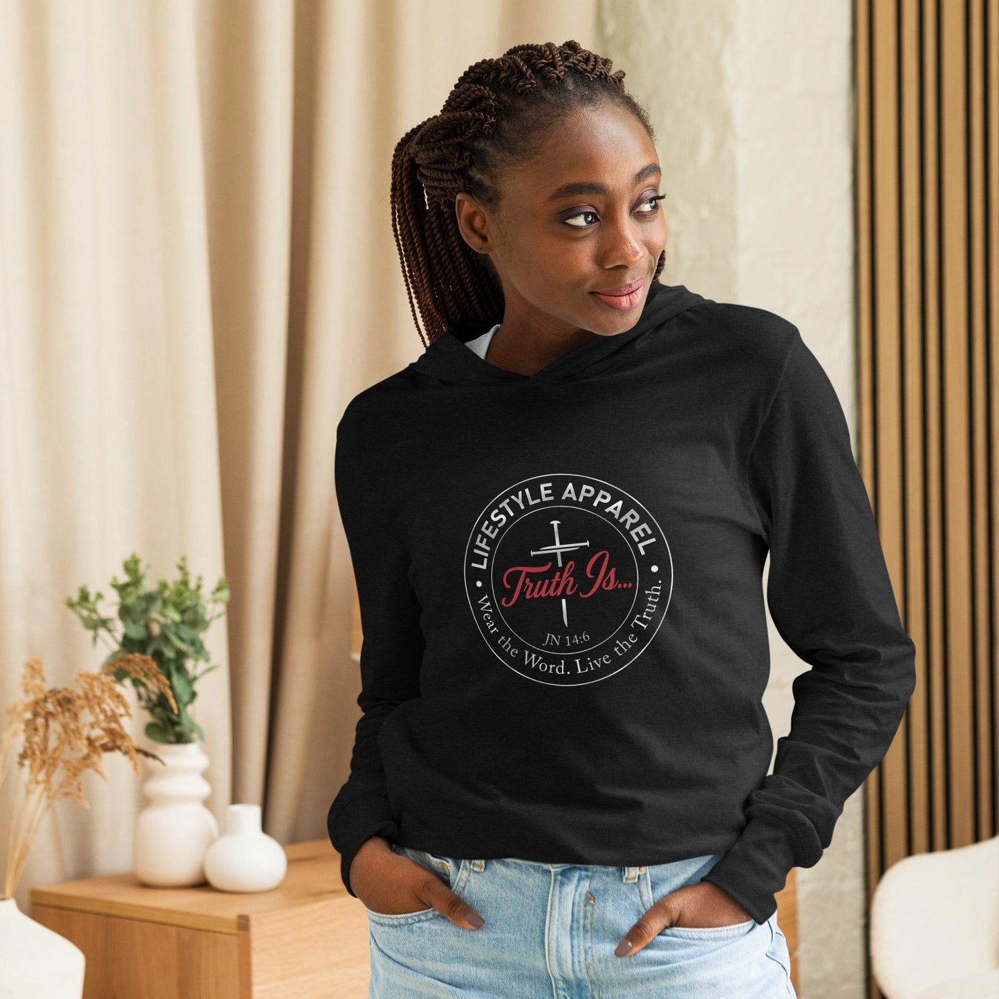 Hooded long-sleeve tee - Truth is life Style