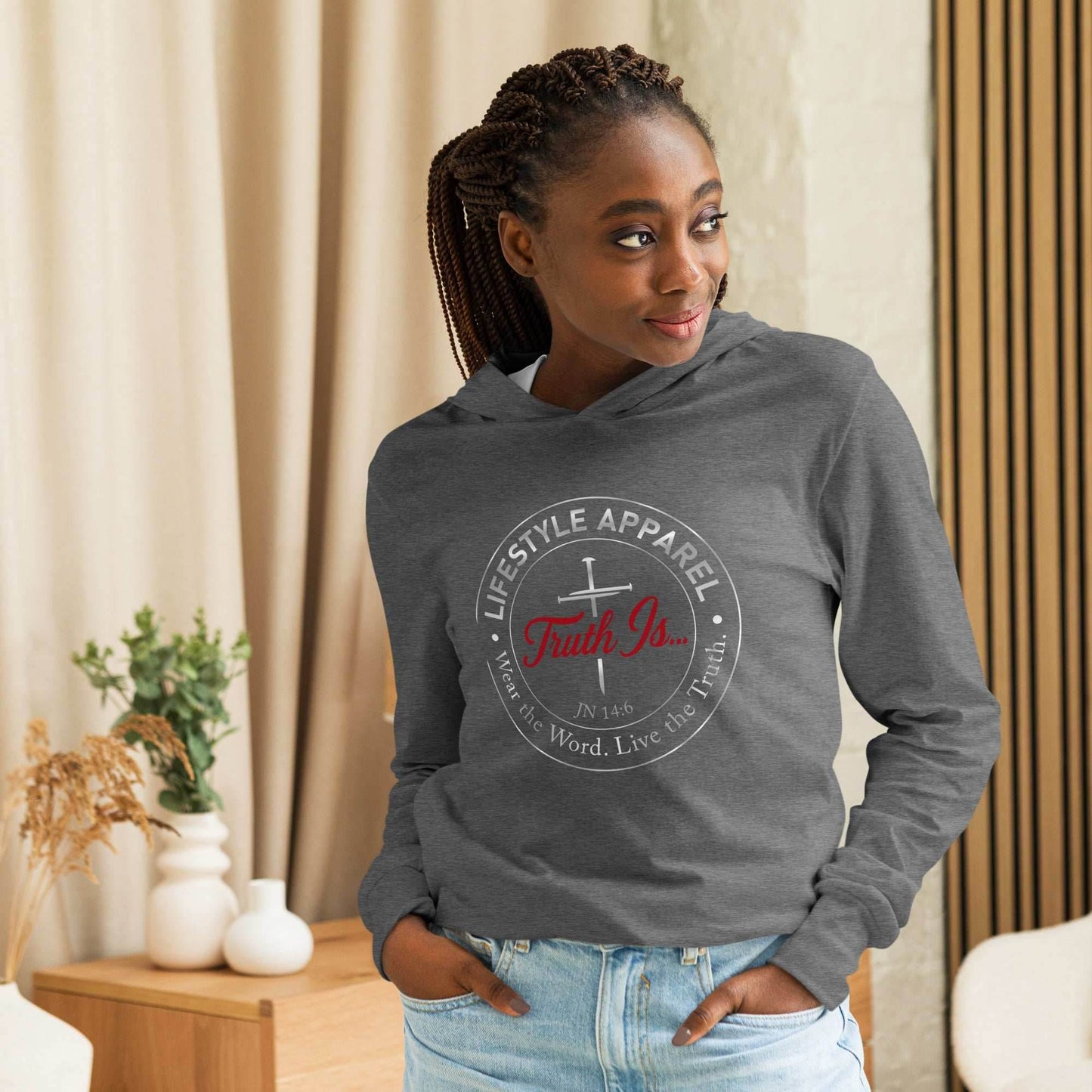 Hooded long-sleeve tee - Truth is life Style