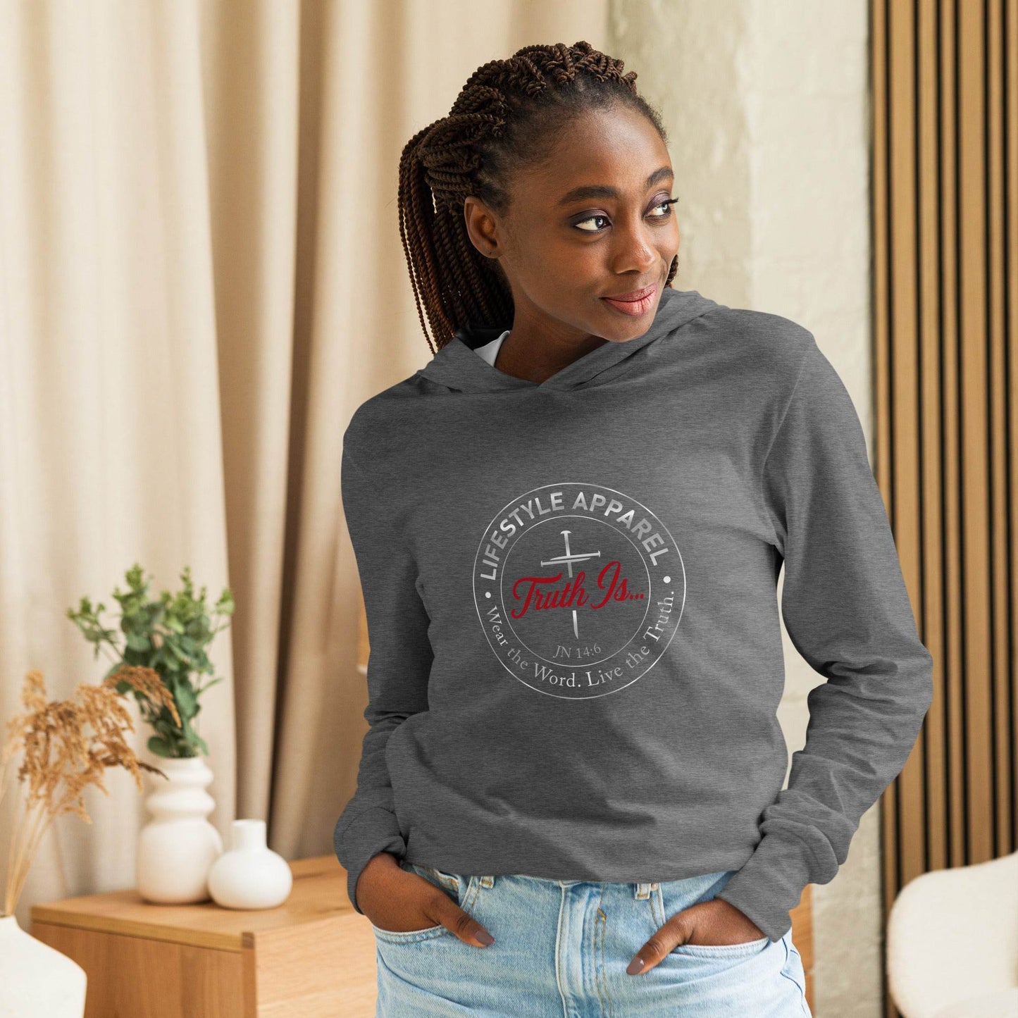 Hooded long-sleeve tee - Truth is life Style
