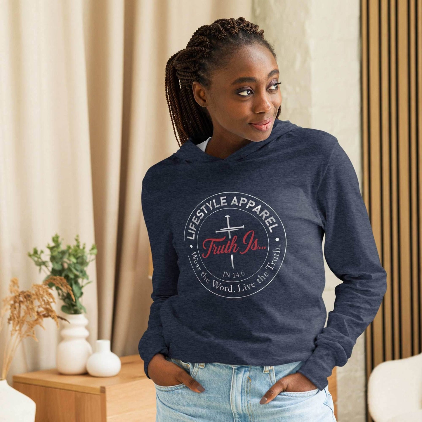 Hooded long-sleeve tee - Truth is life Style