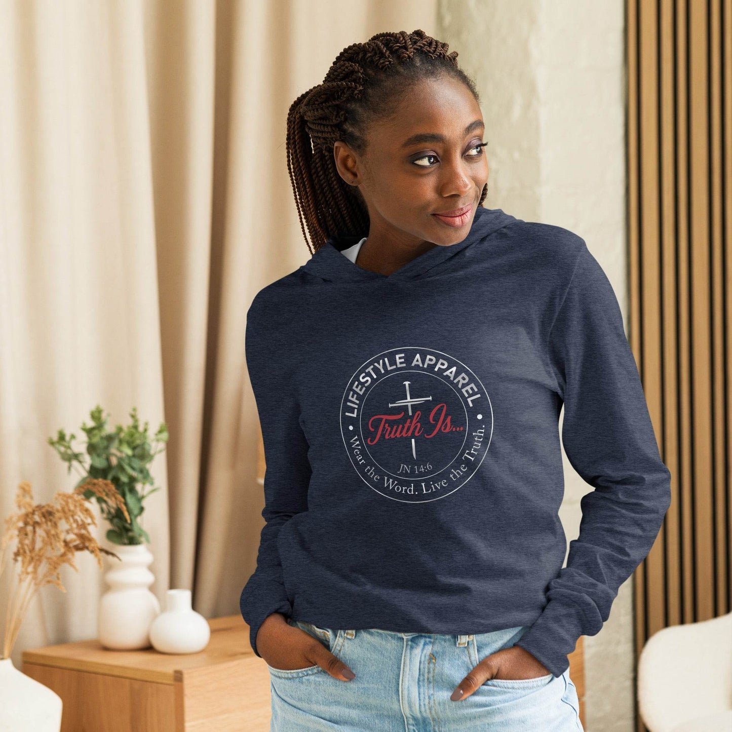Hooded long-sleeve tee - Truth is life Style