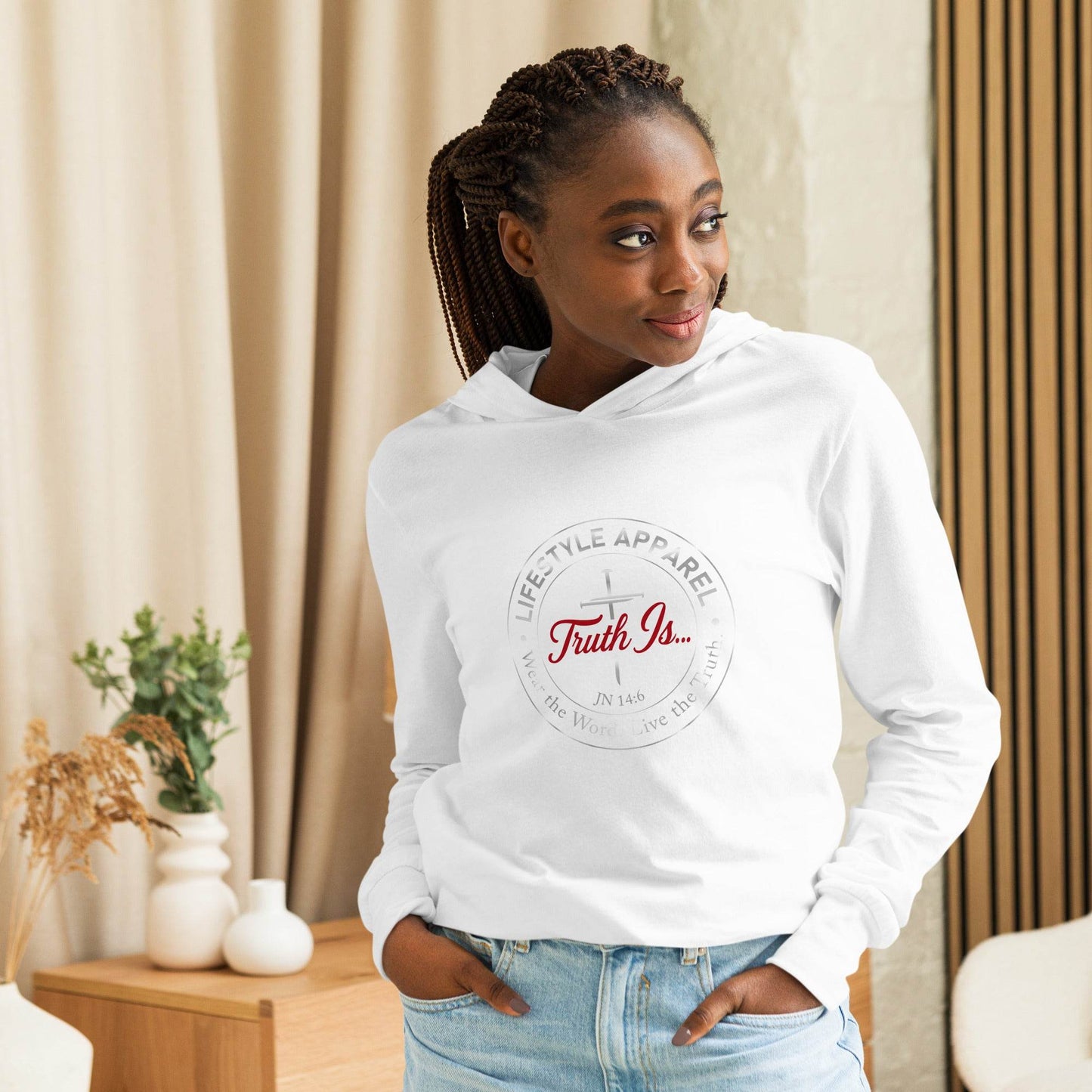 Hooded long-sleeve tee - Truth is life Style