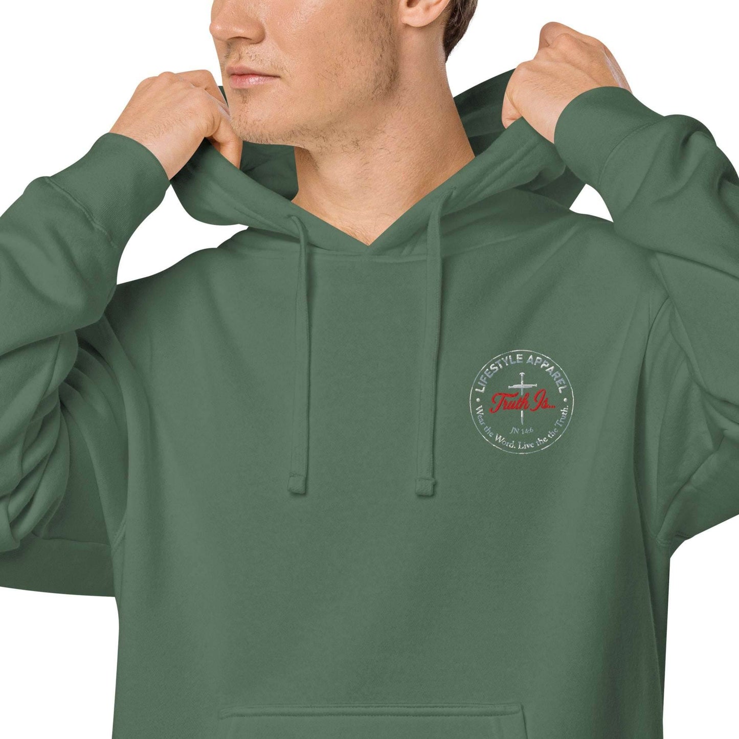 Unisex pigment-dyed hoodie - Truth is life Style