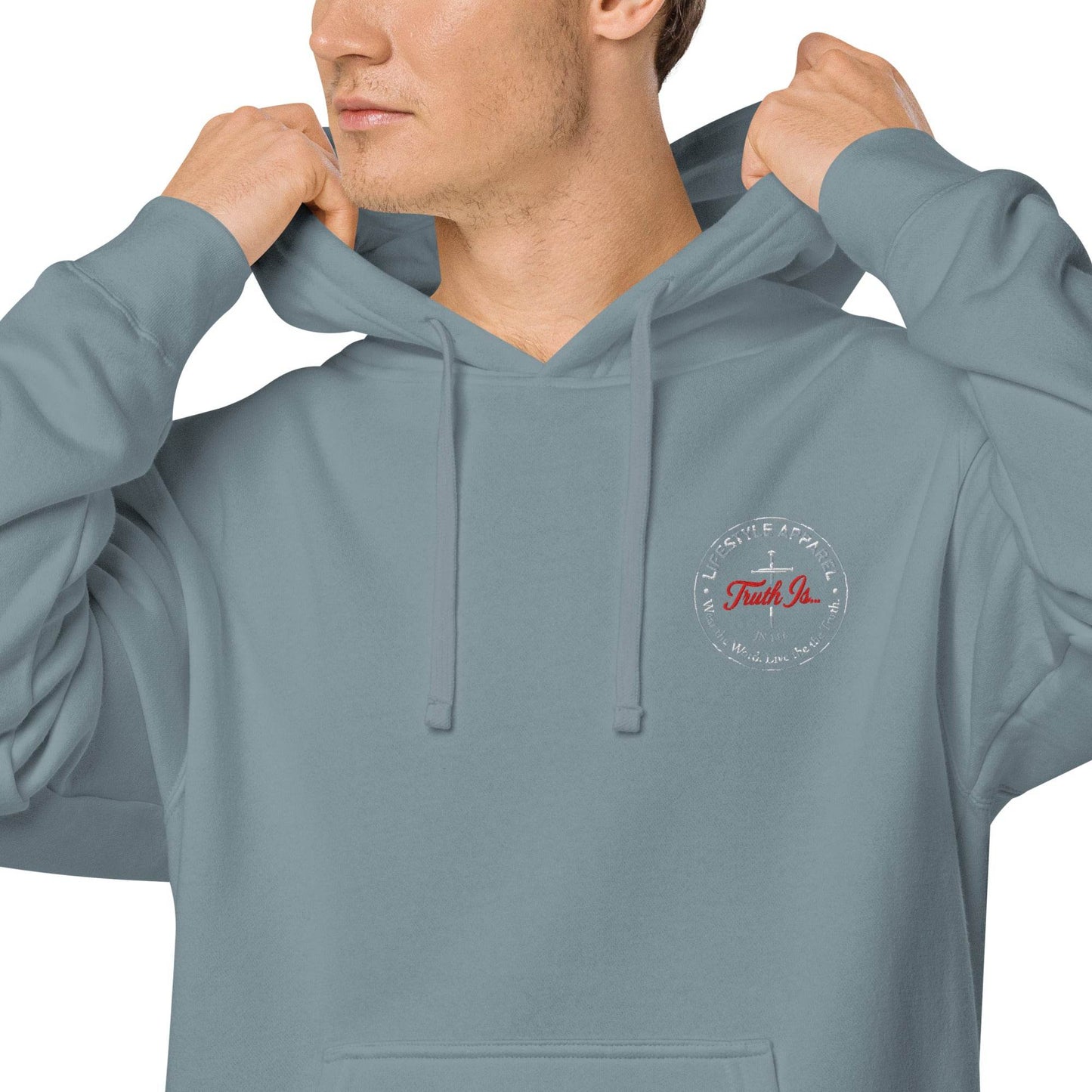 Unisex pigment-dyed hoodie - Truth is life Style