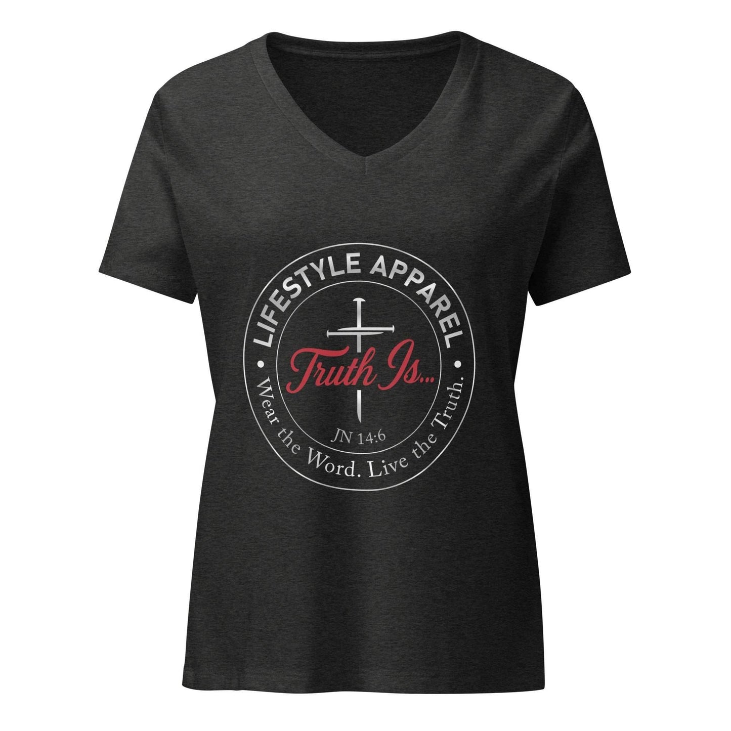 Women’s relaxed v-neck t-shirt - Truth is life Style
