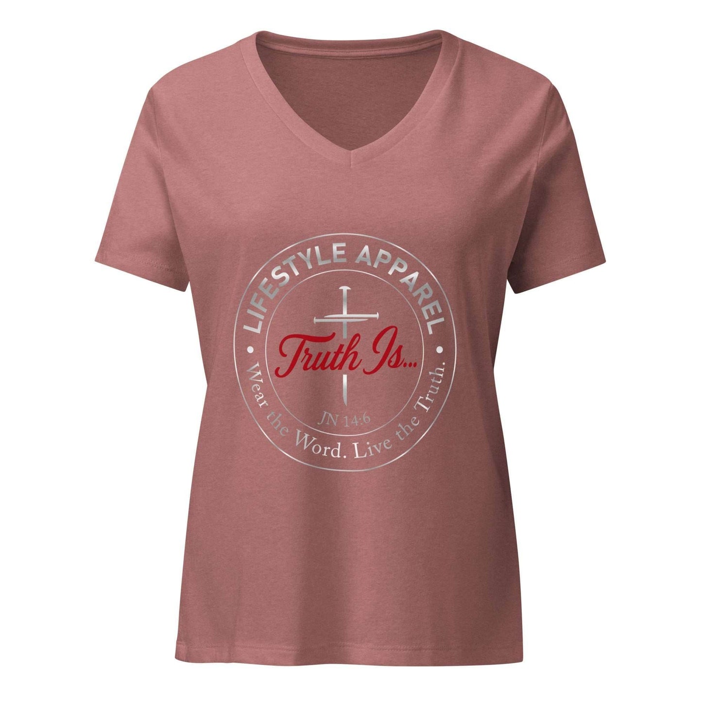 Women’s relaxed v-neck t-shirt - Truth is life Style