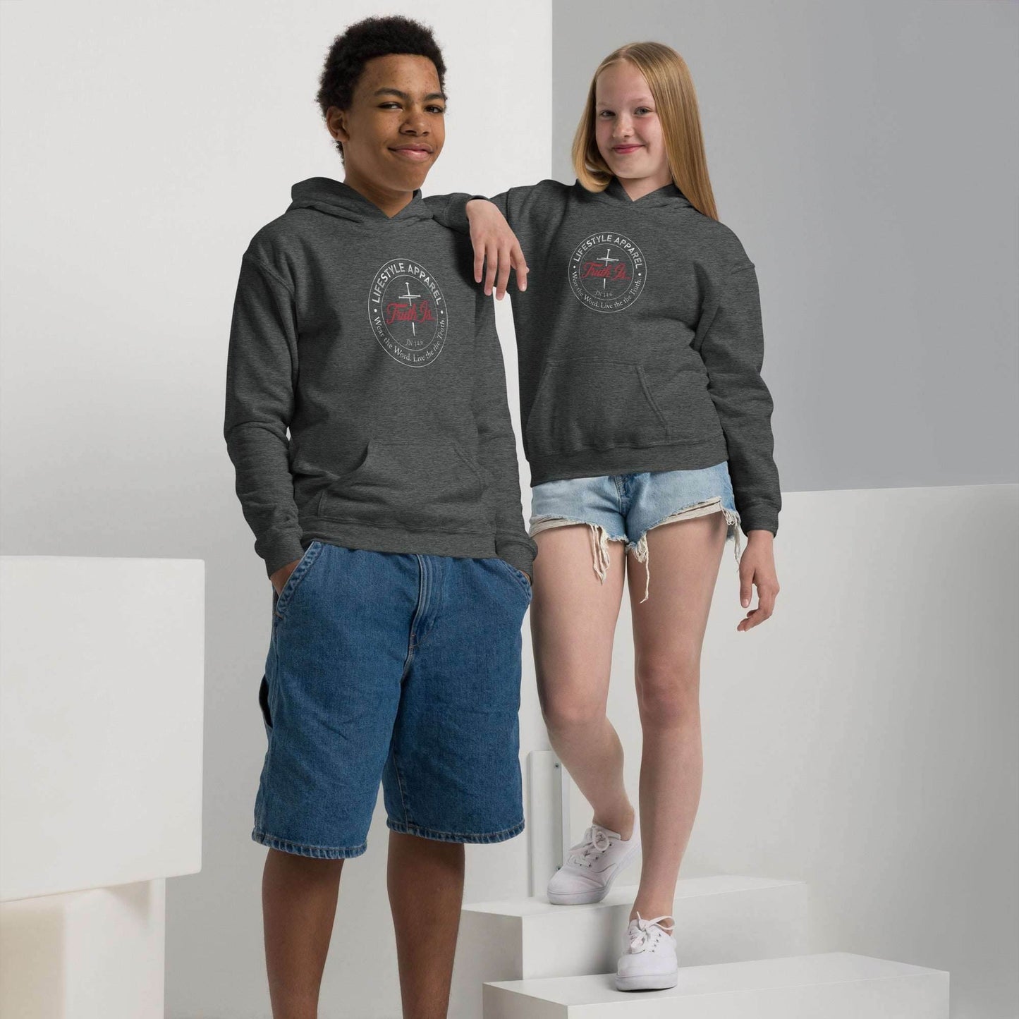 Youth heavy blend hoodie - Truth is life Style