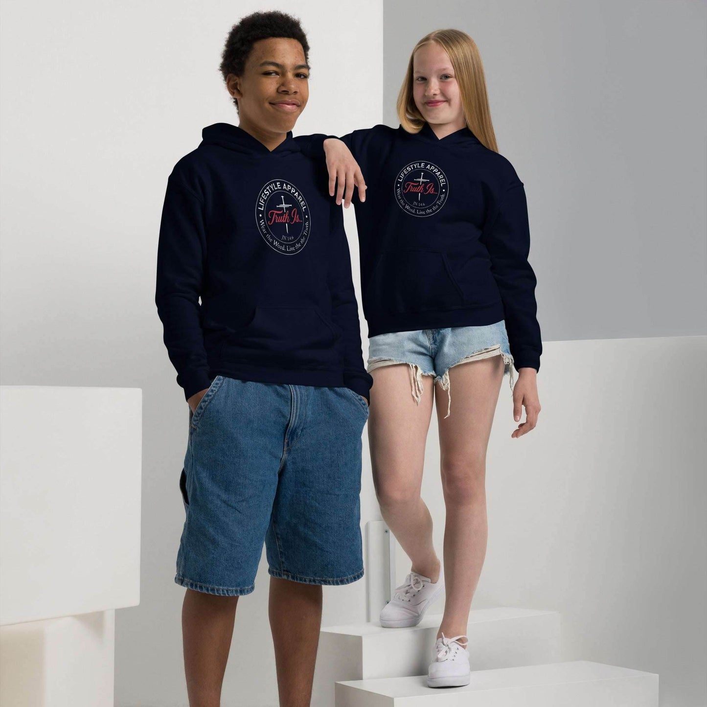 Youth heavy blend hoodie - Truth is life Style