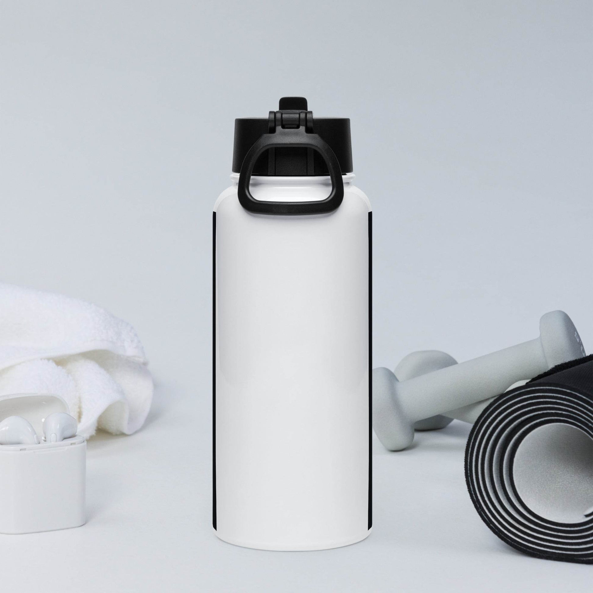 Stainless steel water bottle with a straw lid - Truth is life Style