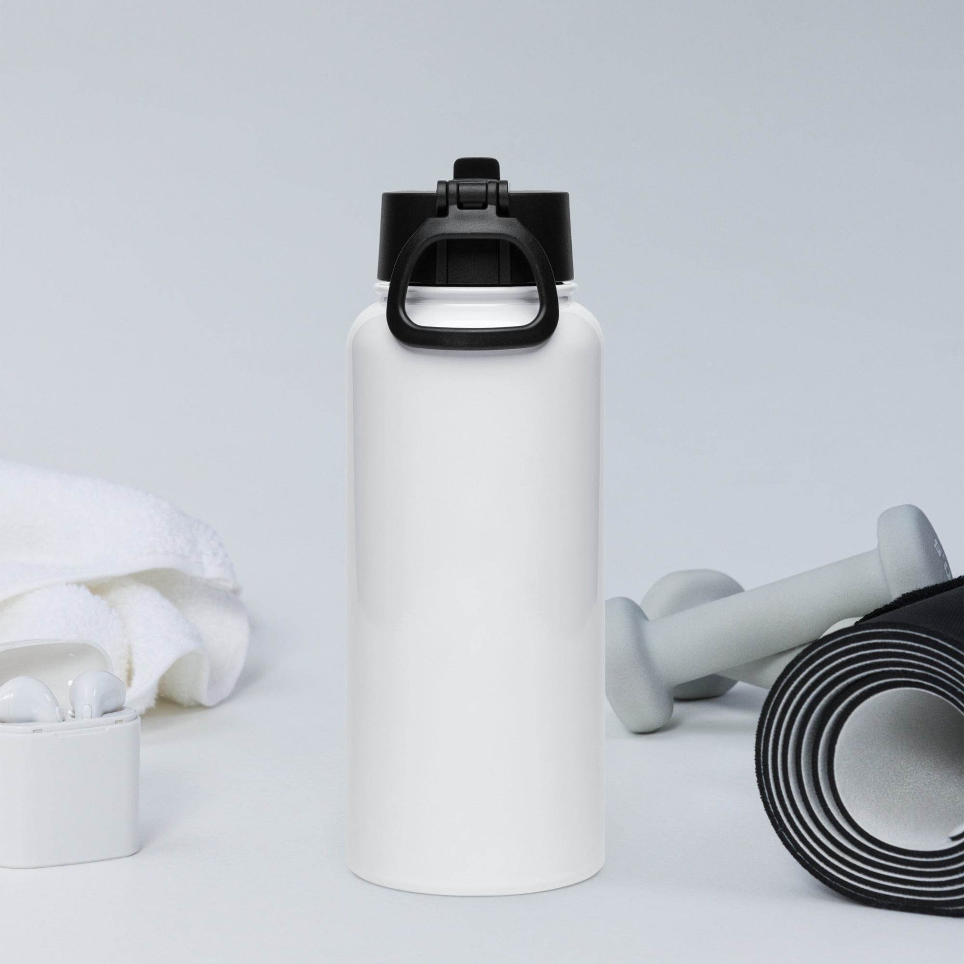 Stainless steel water bottle with a straw lid - Truth is life Style