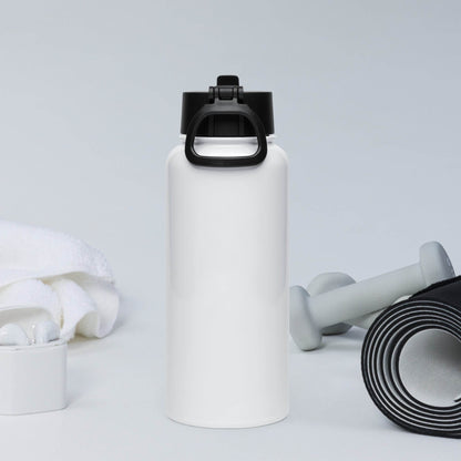 Stainless steel water bottle with a straw lid - Truth is life Style