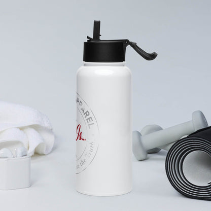 Stainless steel water bottle with a straw lid - Truth is life Style
