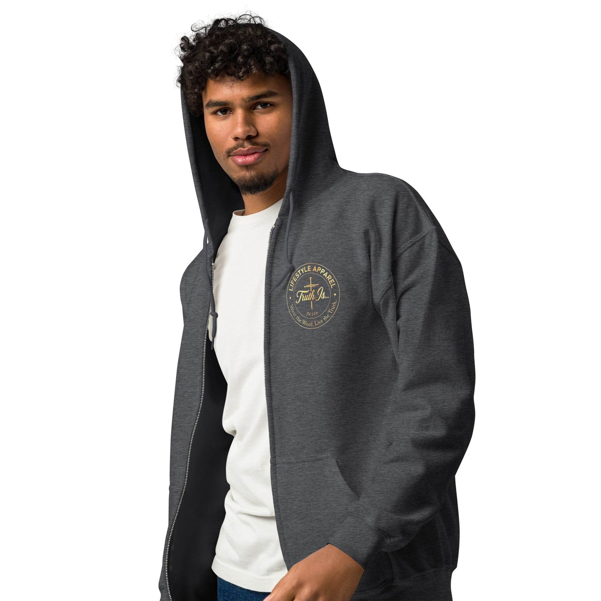 Unisex heavy blend zip hoodie - Truth is life Style