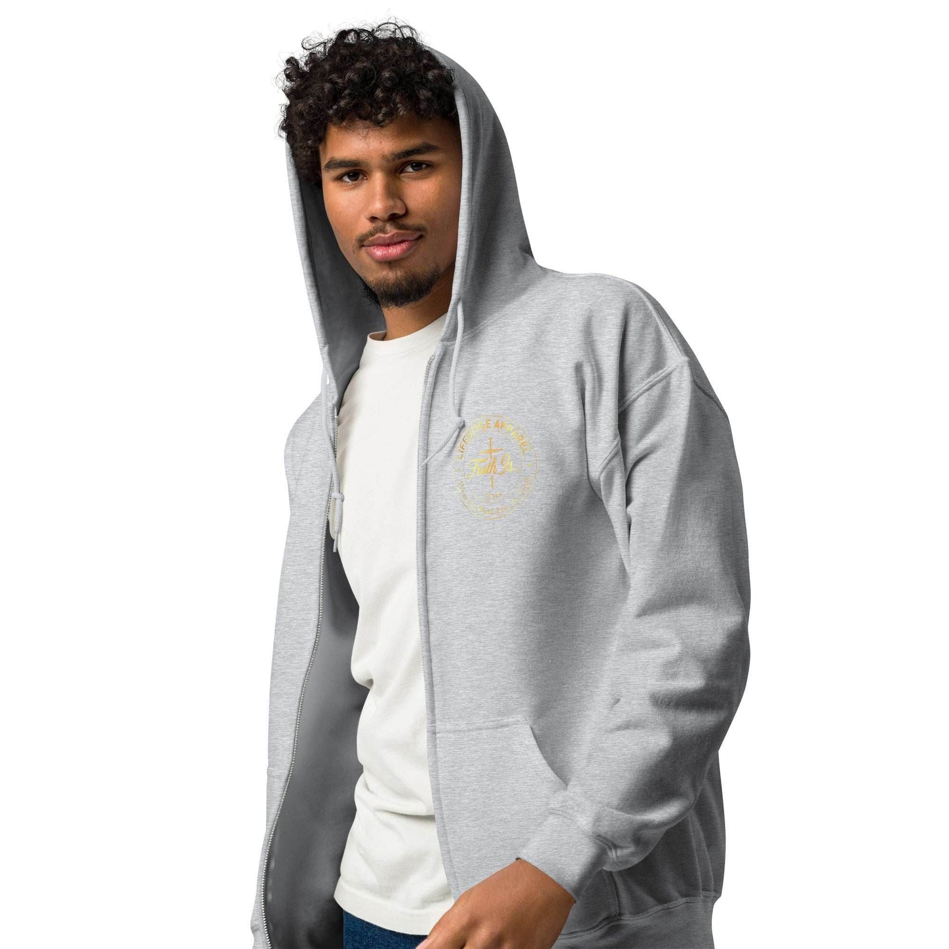 Unisex heavy blend zip hoodie - Truth is life Style