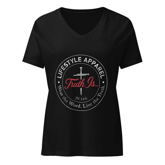Women’s relaxed v-neck t-shirt - Truth is life Style