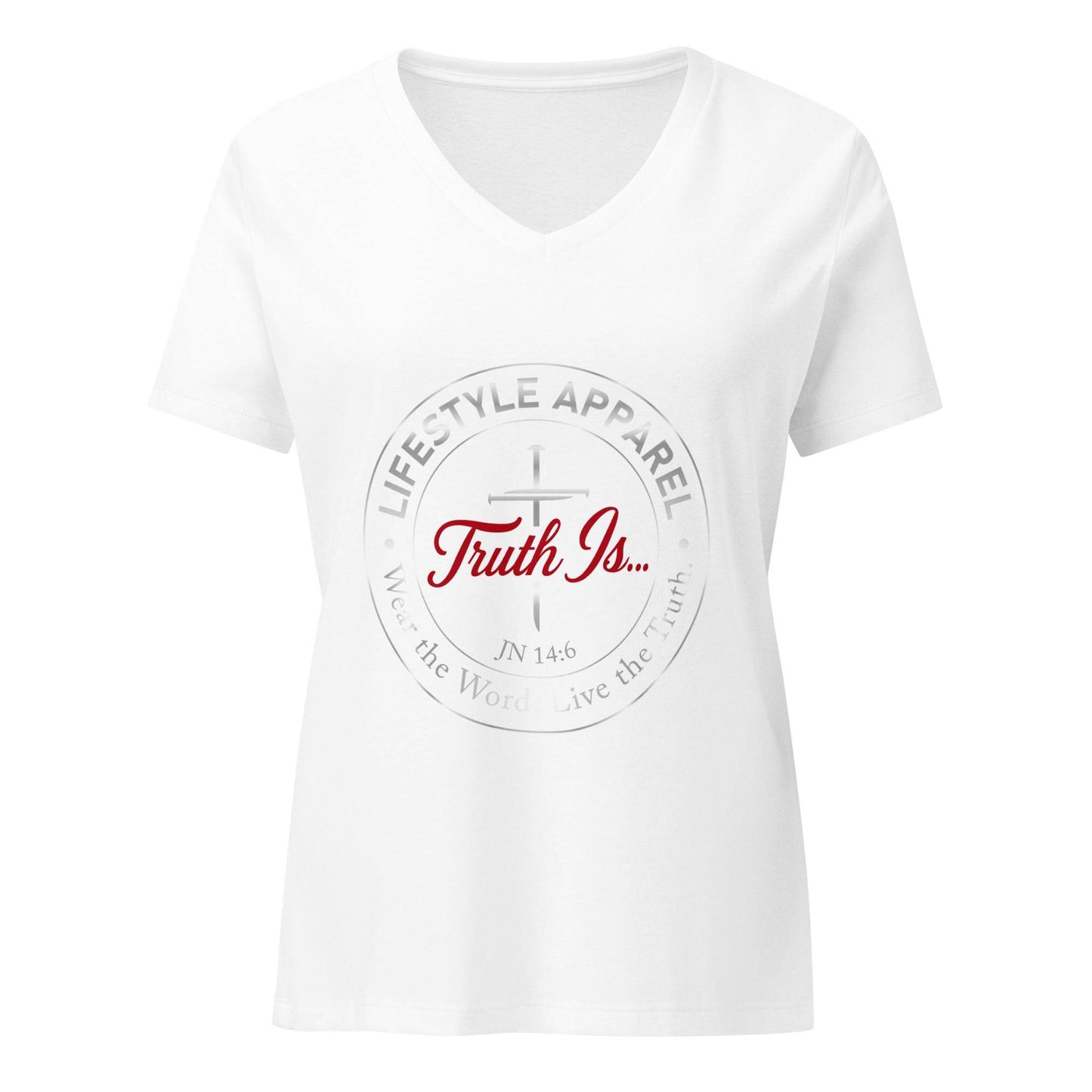 Women’s relaxed v-neck t-shirt - Truth is life Style