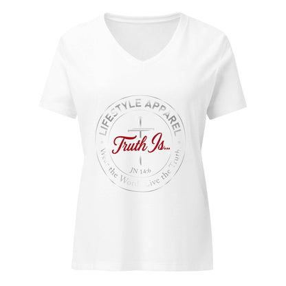Women’s relaxed v-neck t-shirt - Truth is life Style